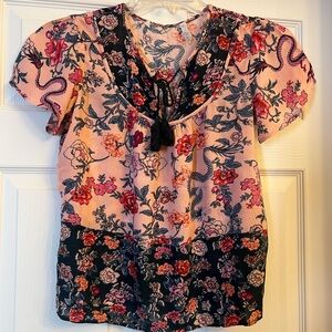 Hippie Laundry Multicolor Floral Blouse